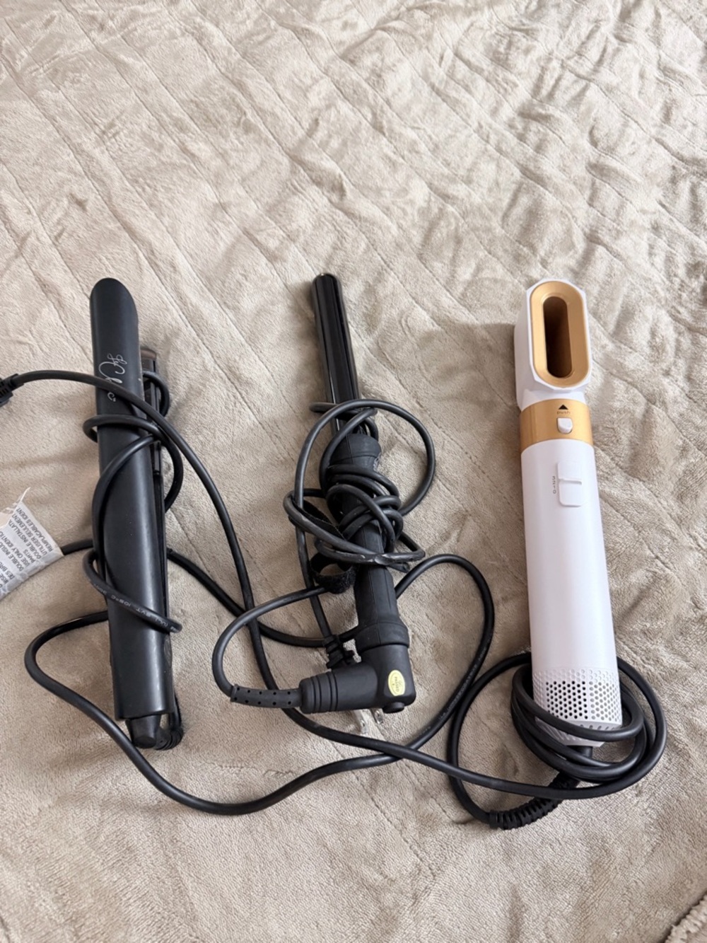 BUNDLE! Black, White and Gold Corded Styling Tools Set